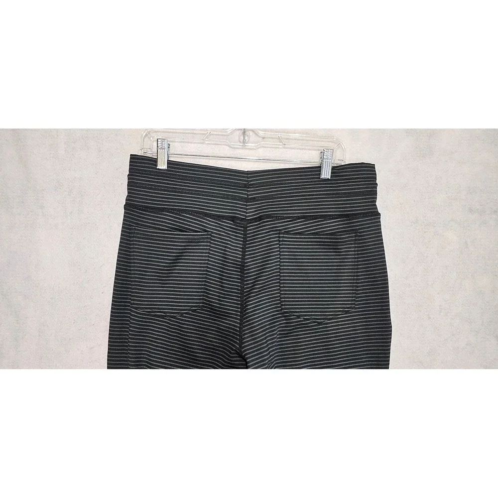 Halara High Yoga Pants XL NEW Waisted Drawstring Stripe Flare Pockets Black Gray